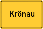 Place name sign Krönau
