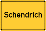 Place name sign Schendrich