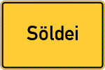 Place name sign Söldei