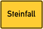 Place name sign Steinfall, Gemeinde Ammerhöfe