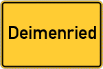 Place name sign Deimenried