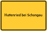 Place name sign Huttenried bei Schongau