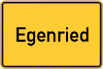 Place name sign Egenried