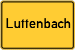 Place name sign Luttenbach