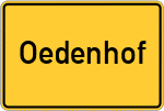 Place name sign Oedenhof