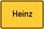 Place name sign Heinz