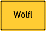Place name sign Wölfl