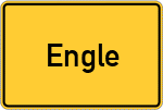 Place name sign Engle, Oberbayern