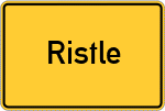 Place name sign Ristle, Oberbayern