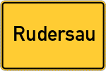 Place name sign Rudersau, Oberbayern