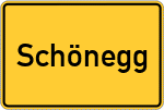 Place name sign Schönegg, Oberbayern