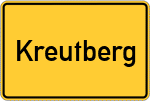 Place name sign Kreutberg