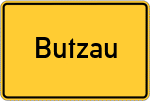 Place name sign Butzau