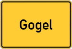 Place name sign Gogel, Oberbayern