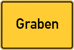Place name sign Graben