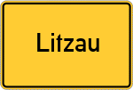 Place name sign Litzau, Oberbayern