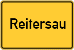 Place name sign Reitersau, Oberbayern