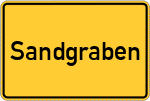 Place name sign Sandgraben, Oberbayern