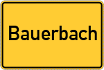 Place name sign Bauerbach