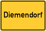 Place name sign Diemendorf