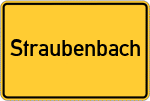 Place name sign Straubenbach