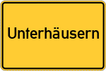 Place name sign Unterhäusern