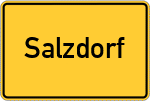 Place name sign Salzdorf, Bayern