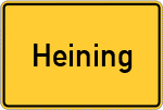 Place name sign Heining, Kreis Passau