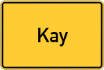 Place name sign Kay
