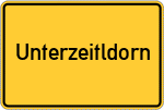 Place name sign Unterzeitldorn