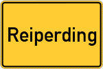 Place name sign Reiperding, Niederbayern