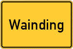 Place name sign Wainding
