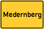 Place name sign Medernberg