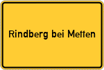 Place name sign Rindberg bei Metten, Niederbayern