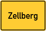 Place name sign Zellberg