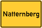 Place name sign Natternberg, Niederbayern