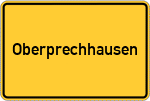 Place name sign Oberprechhausen, Niederbayern
