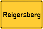 Place name sign Reigersberg