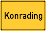 Place name sign Konrading