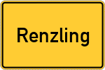 Place name sign Renzling