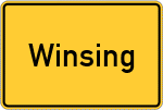 Place name sign Winsing