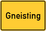 Place name sign Gneisting