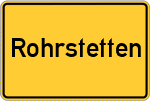 Place name sign Rohrstetten