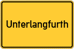 Place name sign Unterlangfurth