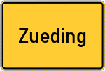 Place name sign Zueding