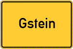 Place name sign Gstein