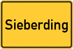 Place name sign Sieberding