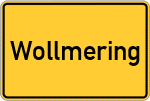 Place name sign Wollmering