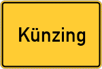 Place name sign Künzing