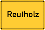 Place name sign Reutholz